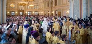 Мэр Москвы Сергей Собянин посетил церемонию освящения возрожденного Князь-Владимирского храма