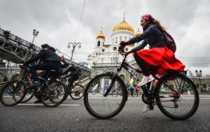 Ожидается, что в этом году в весеннем велопараде примут участие более 40 тысяч человек. Фото: "Вечерняя Москва"