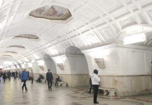 Мобильный туалет установили на станции метро «Кропоткинская». Фото: официальный сайт мэра Москвы