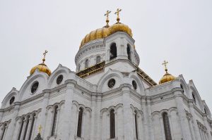 Икону Божией Матери привезли в храм Христа Спасителя. Фото: Анна Быкова, «Вечерняя Москва»