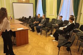Прошлое первое заседание Молпалаты в 4 квартале. Фото: страница Молодежной палаты района Хамовники в социальных сетях